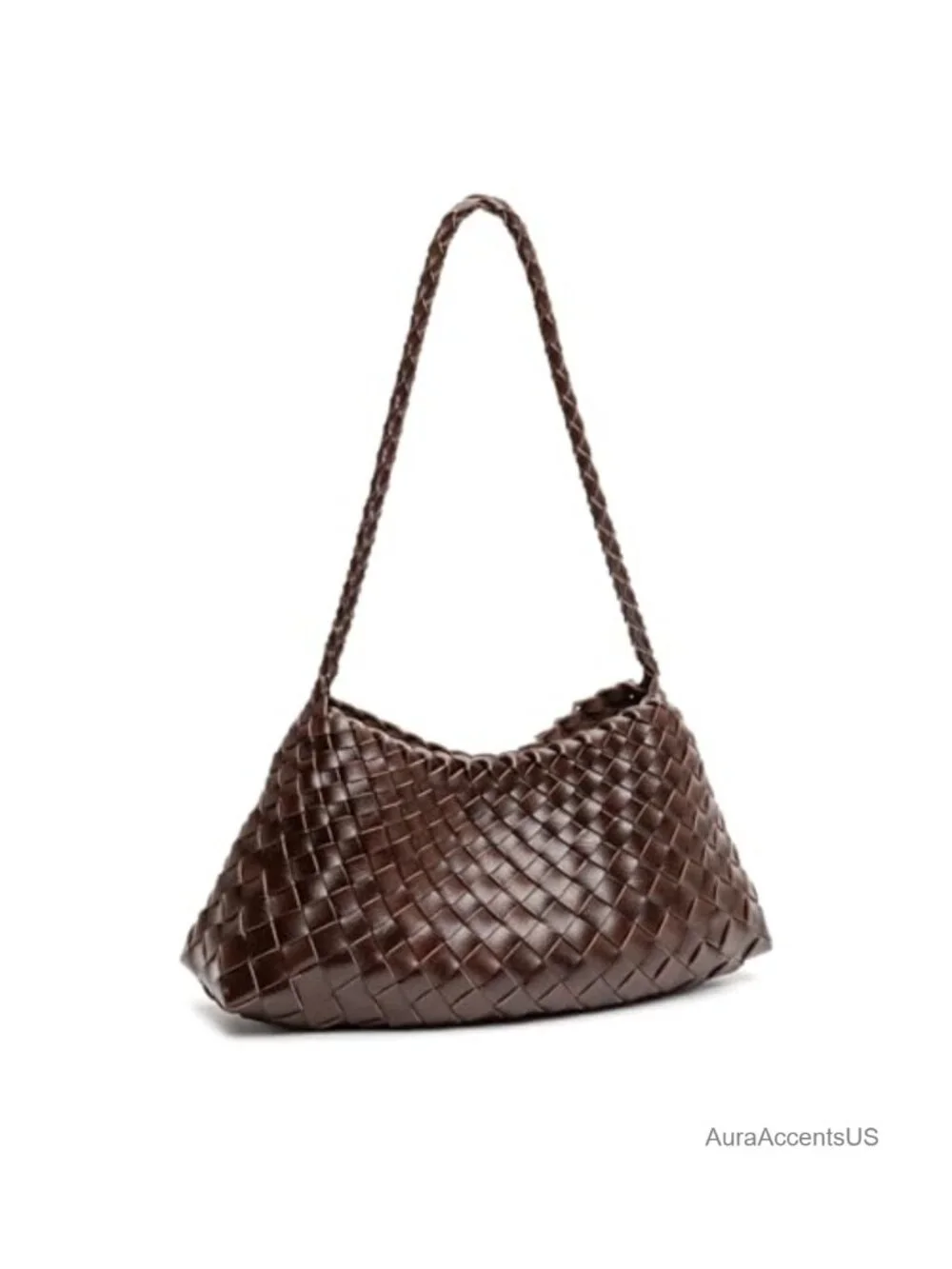 Small Woven Hobo Shoulder Bag Faux Leather Purse Handbags